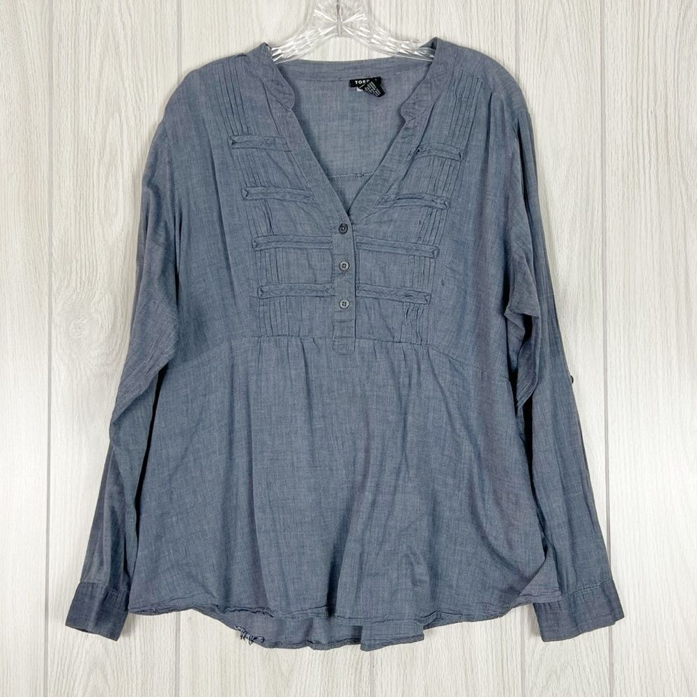 Torrid 2 Chambray Blouse